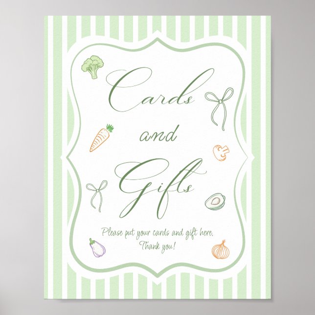 Farmers Market Bridal Shower Cards & Gifts  Poster (Front)