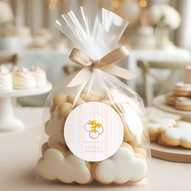 Farmers Market Bridal Shower Classic Round Sticker (Creator Uploaded)