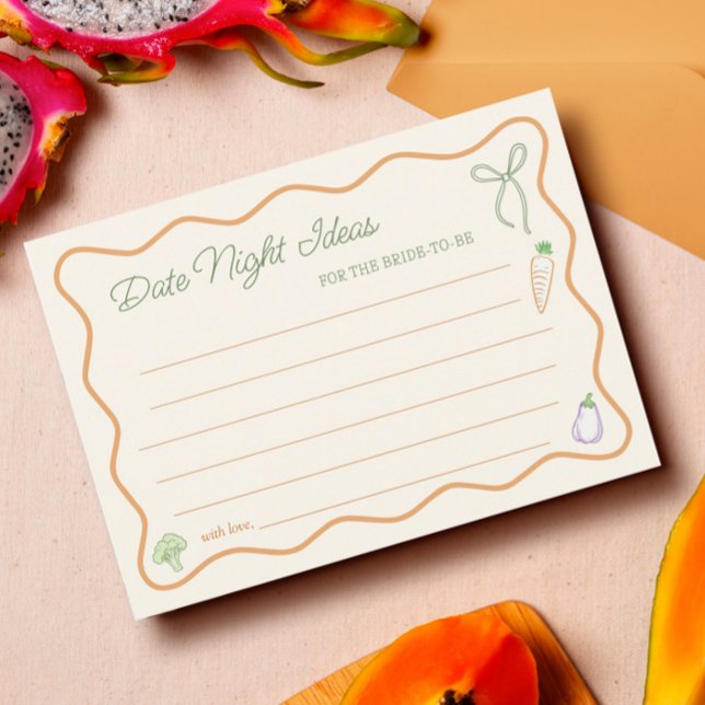 Farmers market Bridal Shower Date Night Ideas Card (Creator Uploaded)