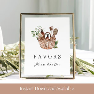 Farmers Market Bridal Shower Favor Table Sign