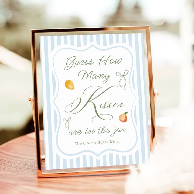 Farmers Market Bridal Shower Guess How Many Kisses Poster (Creator Uploaded)