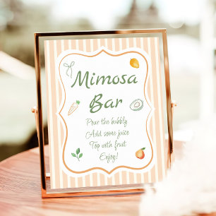 Farmers Market Bridal Shower Mimosa Bar Poster