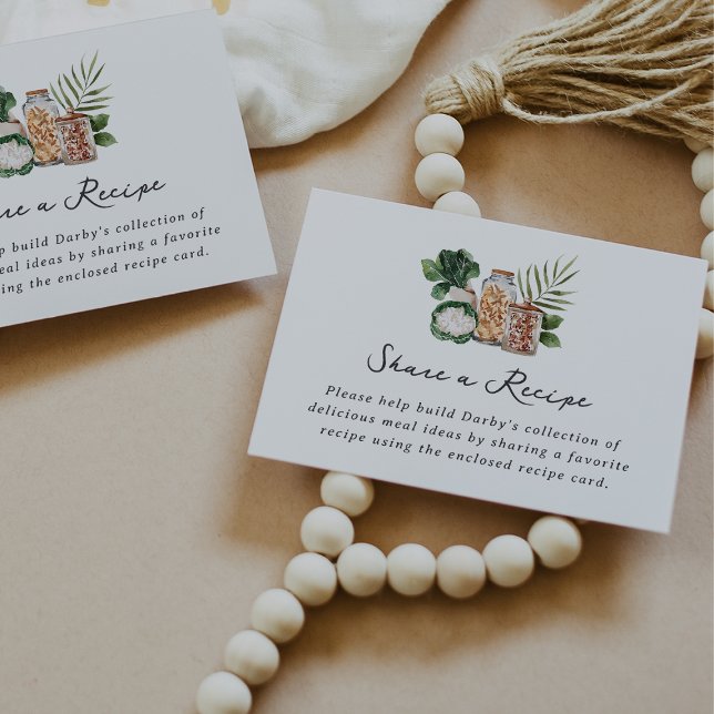 Farmers Market Bridal Shower Recipe Enclosure Card (Creator Uploaded)