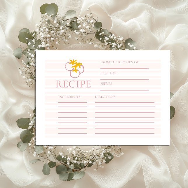 Farmers Market Bridal Shower Recipe Enclosure Card (Creator Uploaded)