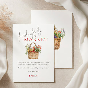Farmers Market Bridal Shower Thank you Card