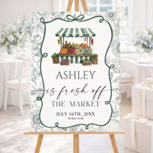 Farmers Market Bridal Shower Welcome Sign 
