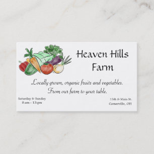 Farmers Market Business Cards