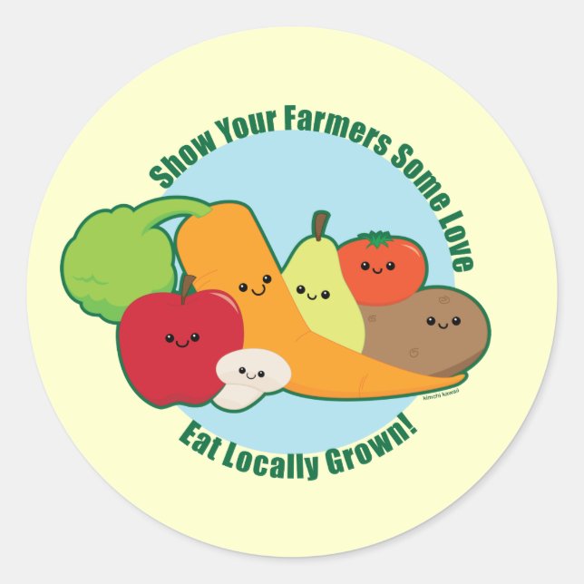 Farmers Market Classic Round Sticker (Front)