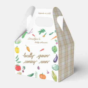 Farmers Market Colourful Vegetable Baby Shower Favour Box