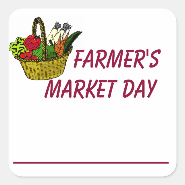 Farmer's Market Day Planning Sticker (Front)