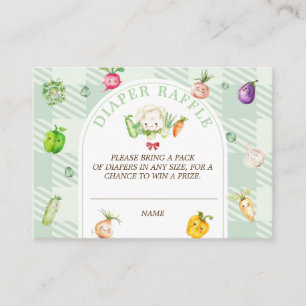 Farmers Market Diaper Raffle Baby Shower Enclosure Card