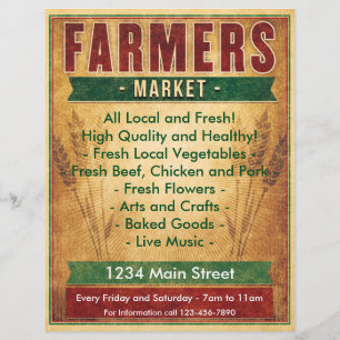 Farmers Market Eat Local Flyer