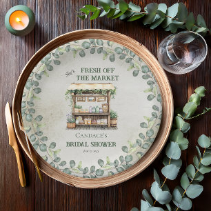 Farmer's Market Farm Stand Welcome Bridal Shower Paper Plate