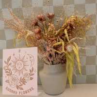 Farmers Market Florist Sun Moon Roses Magical Boho