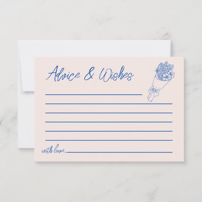 Farmer's Market Flower Bouquet Advice & Wishes Card (Front)