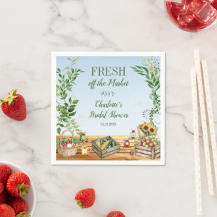Farmers Market, Fresh off the Market Bridal Shower Napkin