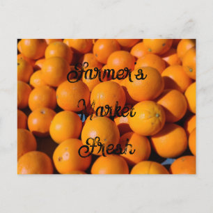 Farmer's Market Fresh Oranges Postcard