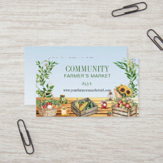 Farmers Market, Fresh Produce Business Card