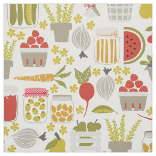 Farmers Market Fruit and Veggies Fabric