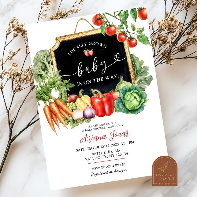 Farmer's Market Gender Neutral Baby Shower Invitation (Creator Uploaded)