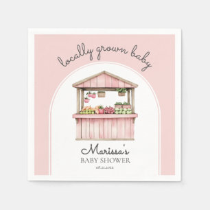 Farmers Market Girl Baby Shower Napkin