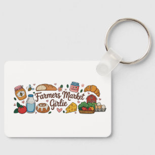 Farmers Market Girlie Girly Trendy Aesthetic Local Key Ring