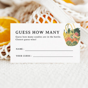 Farmers Market Guess How Many Baby Shower Games Enclosure Card