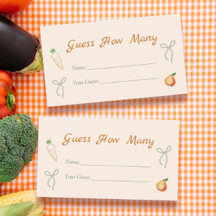 Farmers Market Guess How Many Enclosure Card