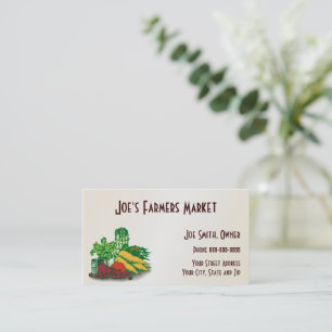 Farmers Market Health Food Business Card