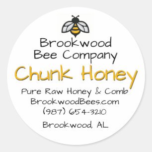 Farmer's Market Homestyle Chunk Honey Label Bee