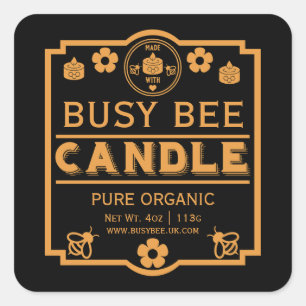 Farmers Market Honey Candles Square Sticker