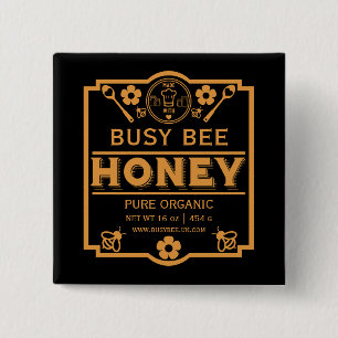 Farmers Market Honey Jar 15 Cm Square Badge