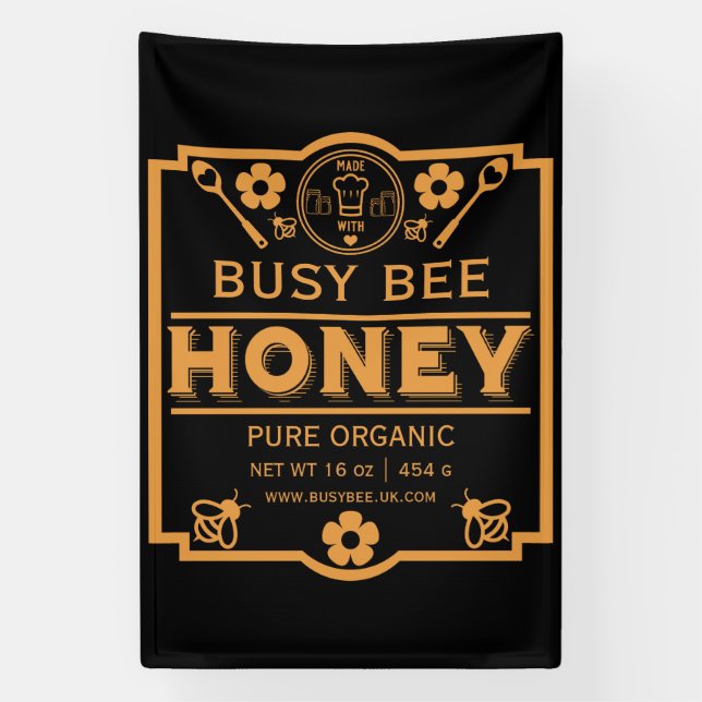 Farmers Market Honey Jar Banner (Vertical)