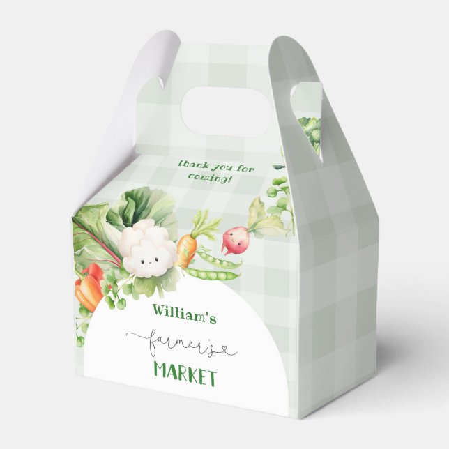 Farmers market kids birthday party favour box (Front Side)