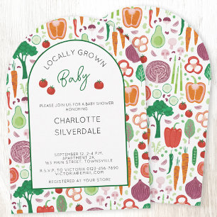 Farmers Market Locally Grown Baby Shower Arch Invitation