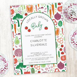 Farmers Market Locally Grown Baby Shower Postcard