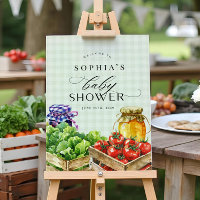 Farmers Market Locally Grown Baby Shower Sign