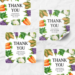 Farmers Market Locally Grown Baby Shower Square Sticker