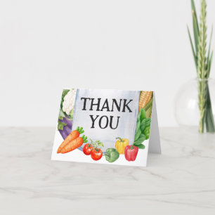 Farmers Market Locally Grown Baby Shower Thank You Card