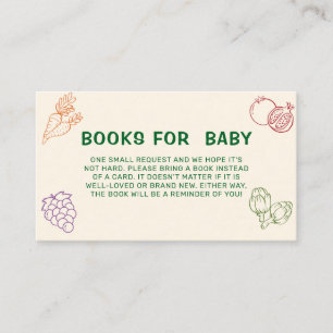 Farmers Market Locally Grown Books for Baby Enclosure Card