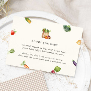 Farmers Market Locally Grown Books for Baby Shower Enclosure Card