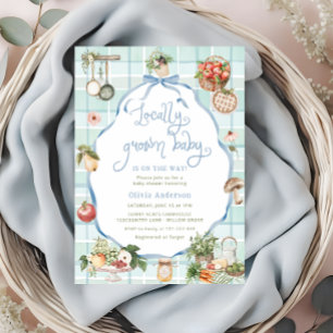 Farmers Market Locally Grown Boy Baby Shower Invitation