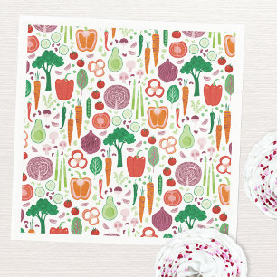 Farmers Market Locally Grown Vegetable Napkin