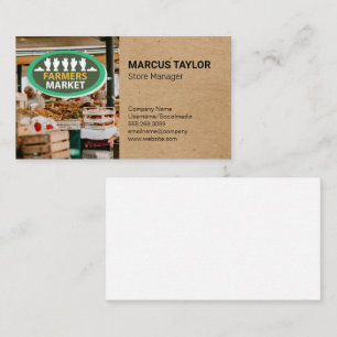 Farmers Market Logo   Groceries Business Card