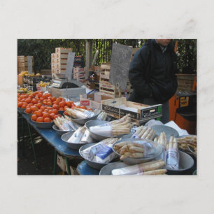 Farmer's market, Louans, Bresse, produce Postcard