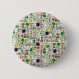 Farmer's Market Medley 6 Cm Round Badge