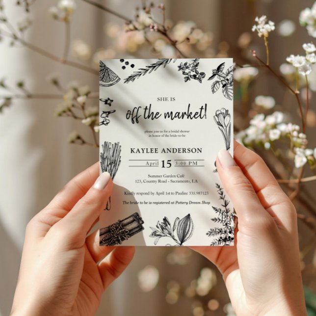 Farmer's market | off the market  Bridal Shower Invitation (Creator Uploaded)