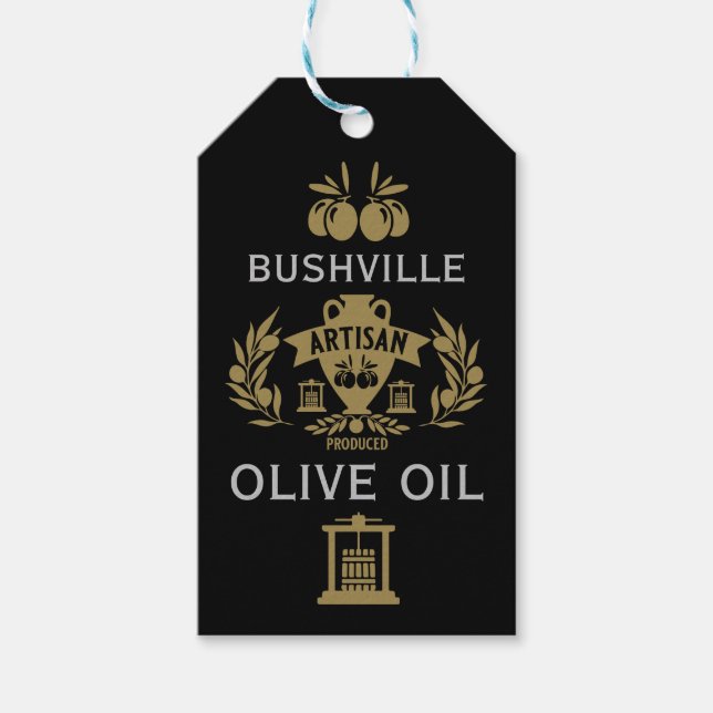 Farmers Market Olive Oil Gift Tags (Front)