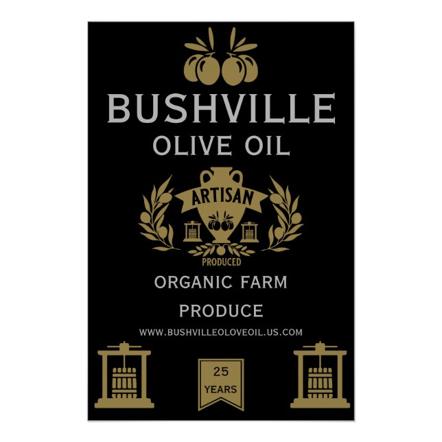 Farmers Market Olive Oil Poster (Front)