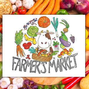 FARMER'S MARKET postcard by Nicole Janes